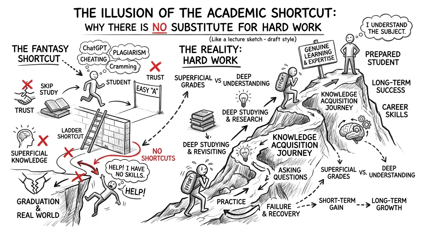 The Illusion of the Academic Shortcut: Why There Is No Substitute for Hard Work